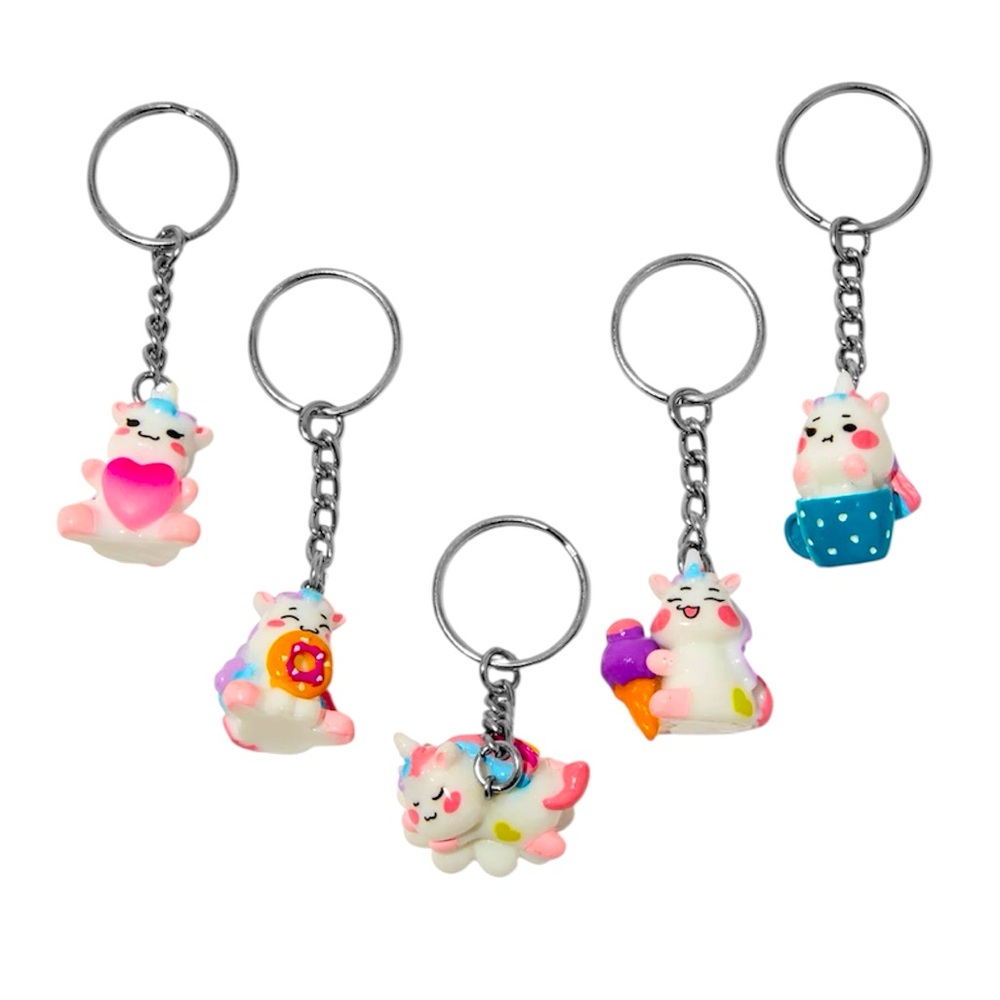 5-Pack Unicorn Best Friends Keychains Set - NWT